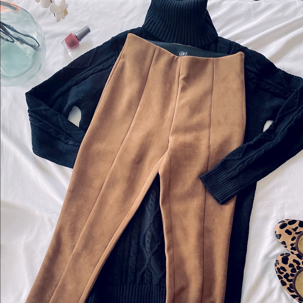 faux suede pant